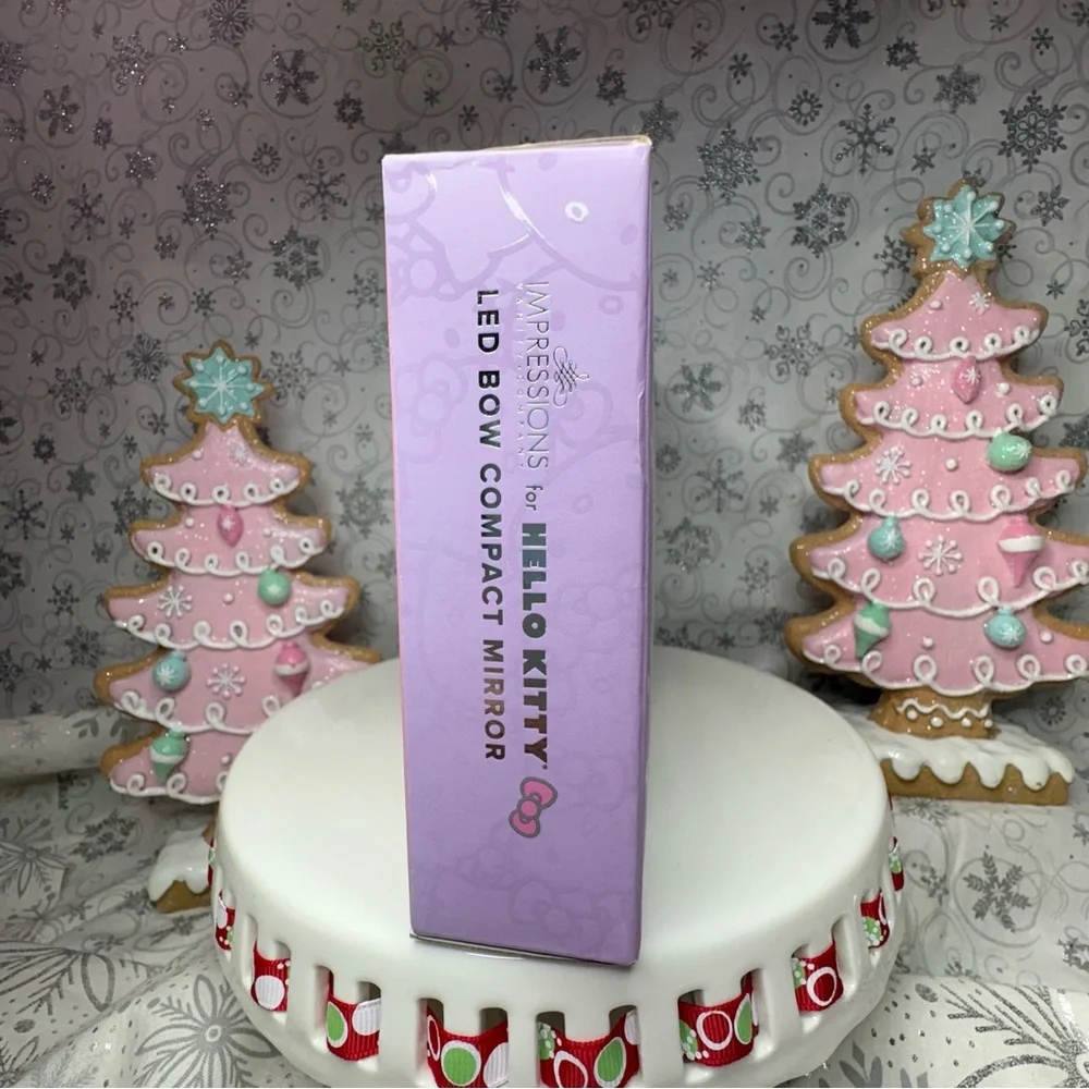 Impressions Sanrio Hello Kitty LED Pink Bow Compact Mirror Christmas Stocking
